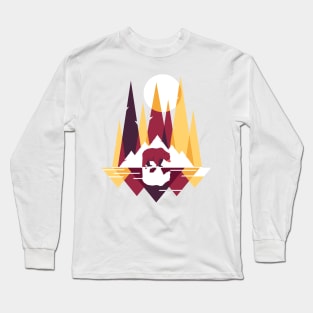 Mountain Bear, Abstract Design Long Sleeve T-Shirt